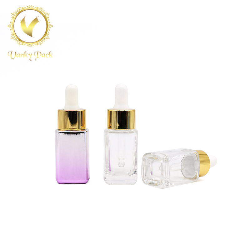 30ml essential serum glass bottle with silver pump