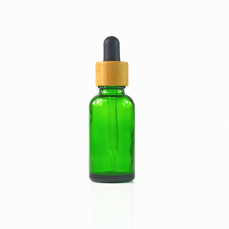 30ml essentiall oil glass bottle with bamboo cap