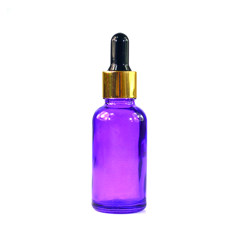 30ml fancy pink purple blue red black colors empty glass dropper bottles for cosmetic serum essential oil