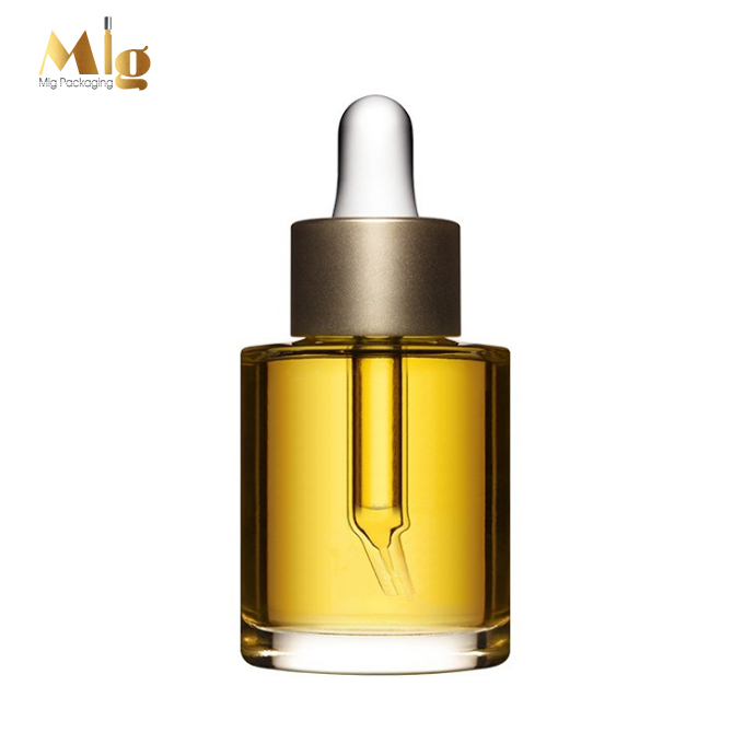 30ml flat shoulder essential oil glass dropper bottle
