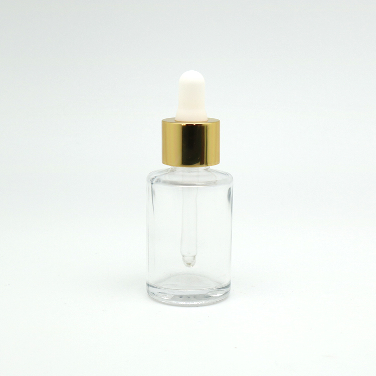 30ml flat shoulder essential oil glass dropper bottle