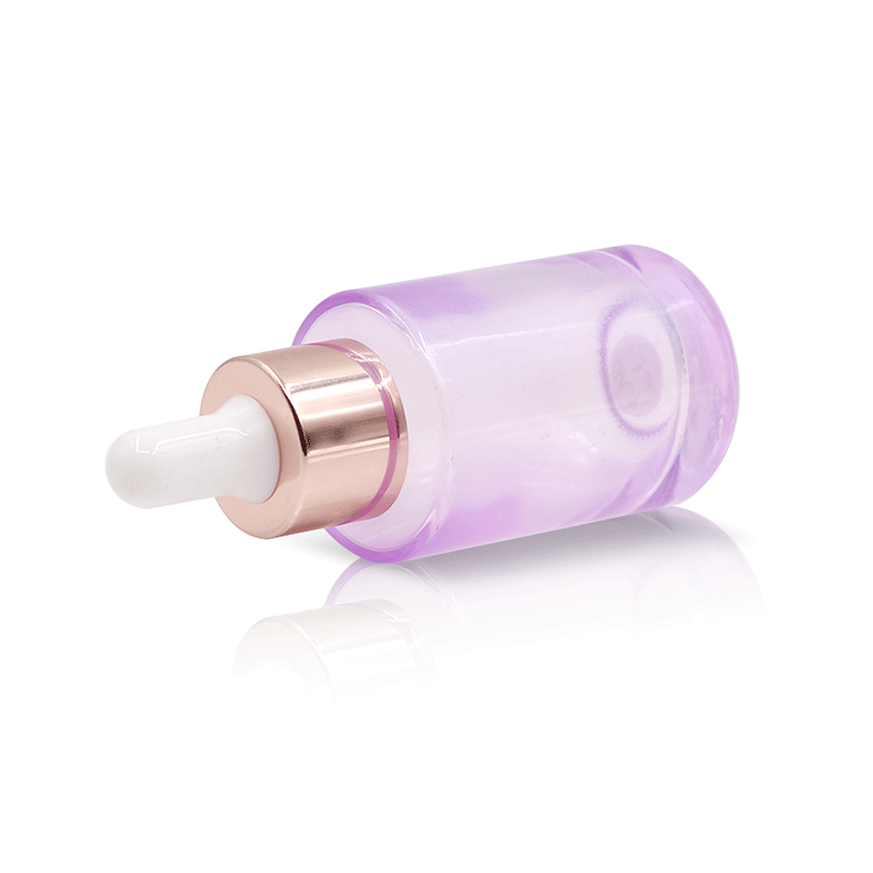 30ml flat shoulder high end violet Cosmetic Glass bottle