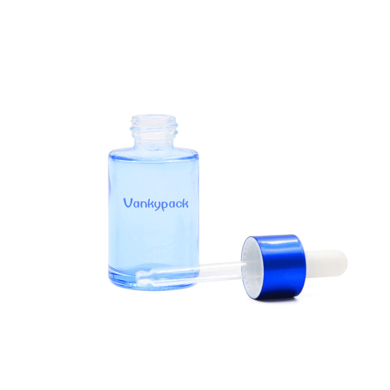 30ml flat shoulder high end violet Cosmetic Glass bottle