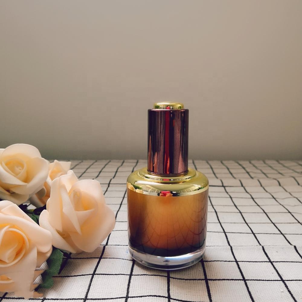30ml frosted E liquid dropper bottle with gold dropper for essential oils