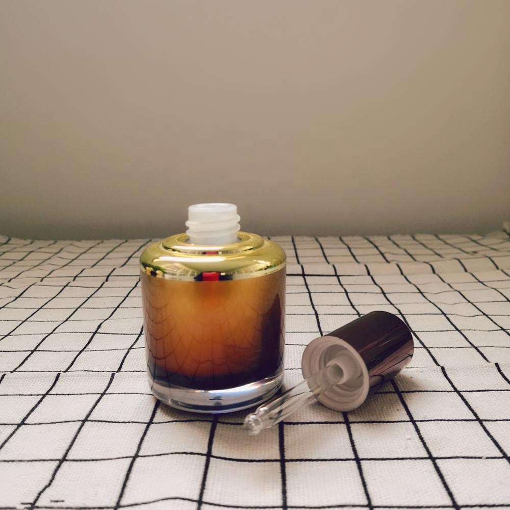 30ml frosted E liquid dropper bottle with gold dropper for essential oils