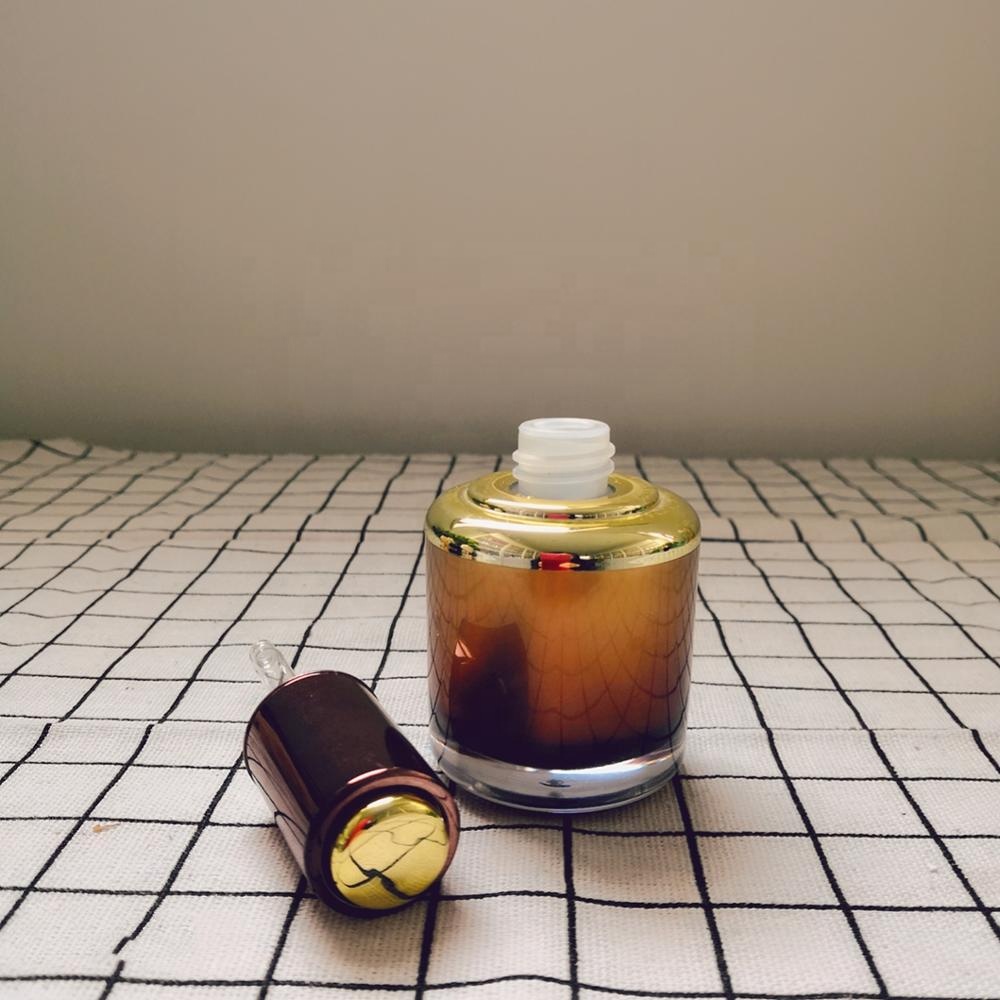 30ml frosted E liquid dropper bottle with gold dropper for essential oils