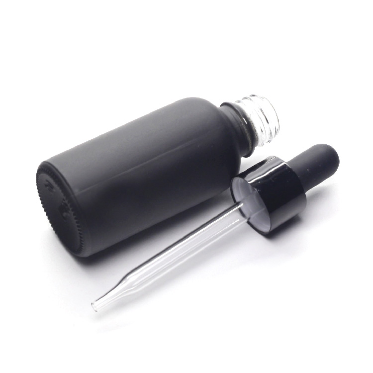 30ml frosted black glass dropper eliquid ejuice stock bottle with golden silver black aluminum cap