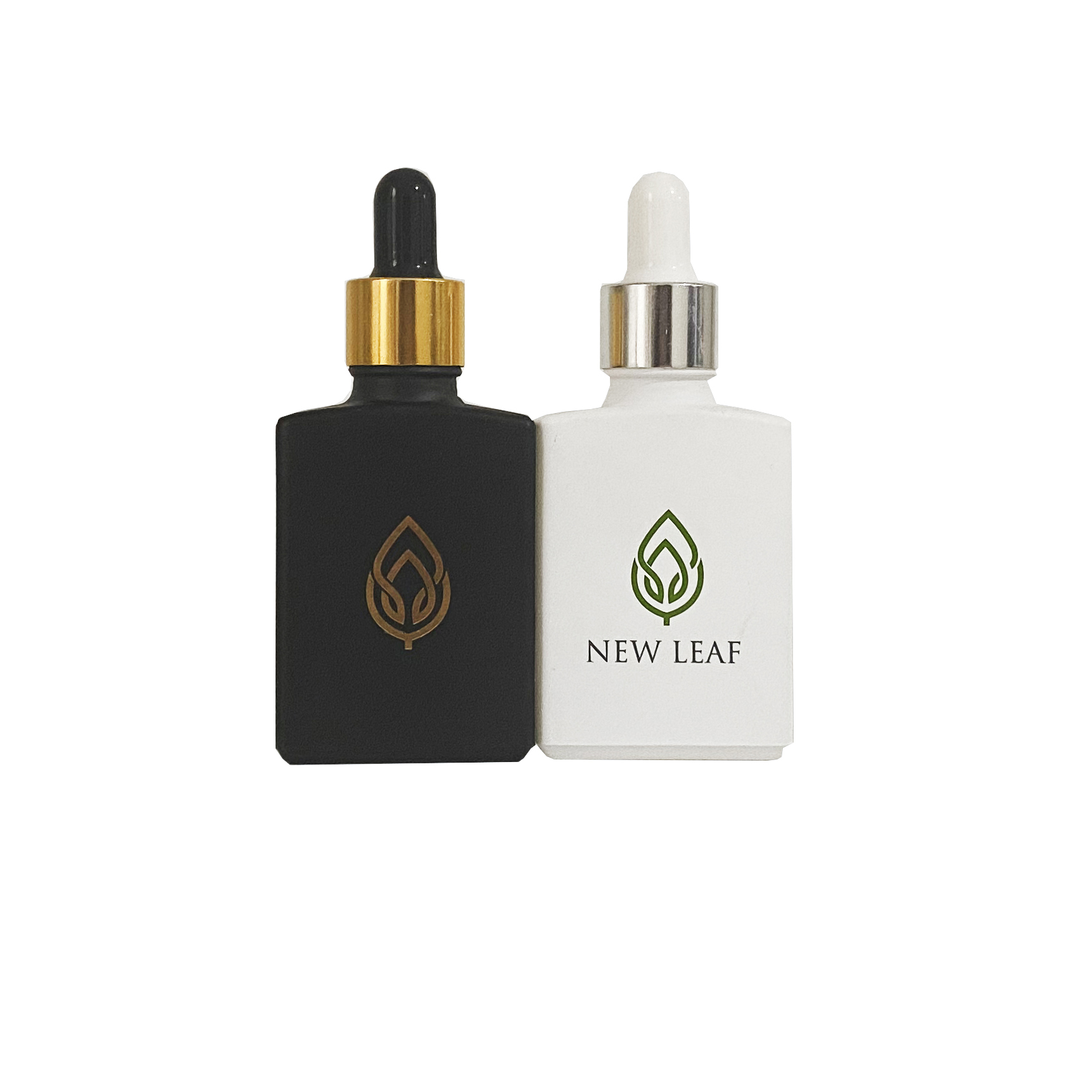 30ml frosted black/white essential oil bottle aluminum dropper plastic tip 1oz cosmetic bottle glass smoke oil bottle
