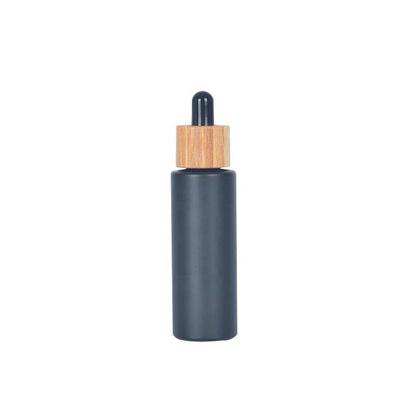 30ml frosted dropper glass bottle with bamboo dropper 2020 new trend