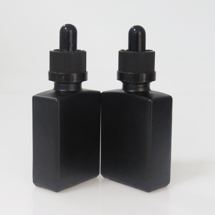 30ml glass bottle rectangle/ 30ml e juice glass dropper bottle flat shape/ 30ml glass bottle square