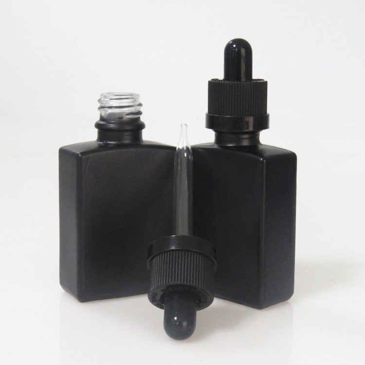 30ml glass bottle rectangle/ 30ml e juice glass dropper bottle flat shape/ 30ml glass bottle square