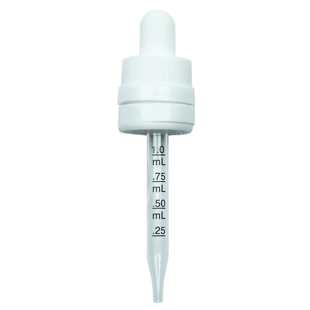 30ml glass bottle with white/ black dropper