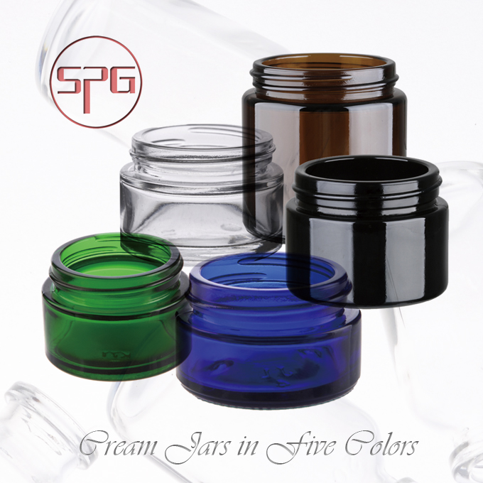30ml glass cosmetic bottle Clear Cream Jar
