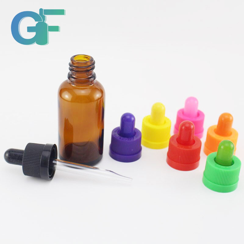 30ml glass dropper bottle with childproof cap