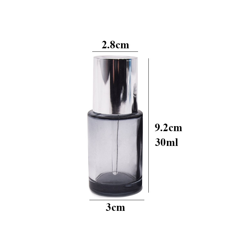 30ml glass dropper bottles self-priming pump essence oil bottle refillable perfume bottle