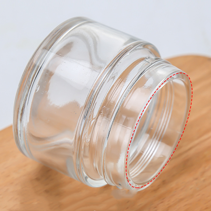 30ml glass jar cosmetics packaging bamboo lid face cream container glass cream cosmetic glass jars with bamboo lid