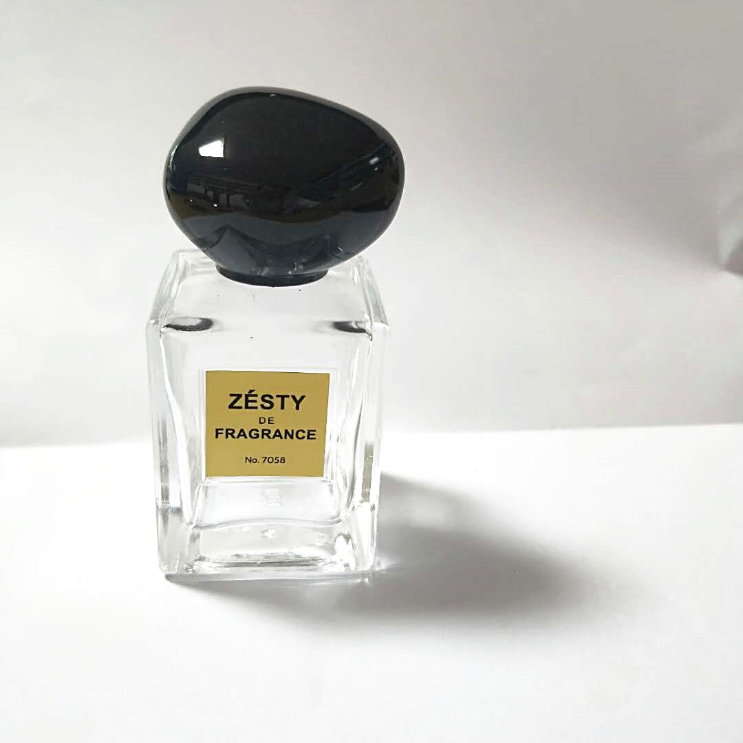 30ml gold cap square perfume glass bottle