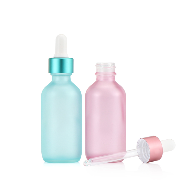 30ml green shaded Boston round glass bottle for essential oils