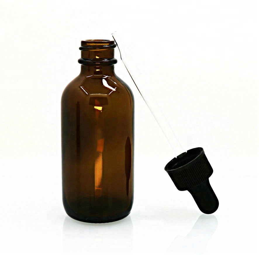 30ml lanjing penis shape bottle Boston round amber glass bottle for essential oil