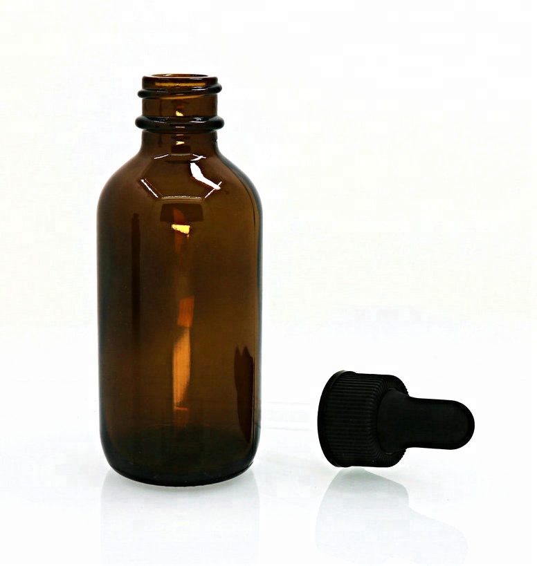 30ml lanjing penis shape bottle Boston round amber glass bottle for essential oil
