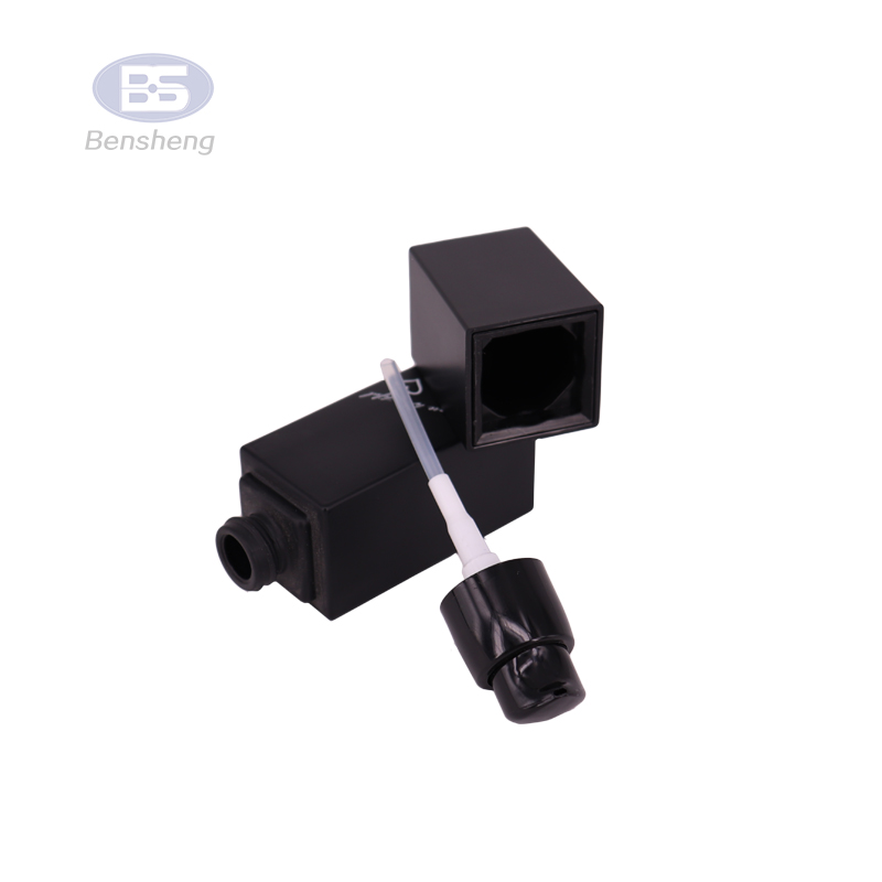 30ml liquid foundation frosted glass bottle Square with black pressing lotion pump cosmetic packaging container