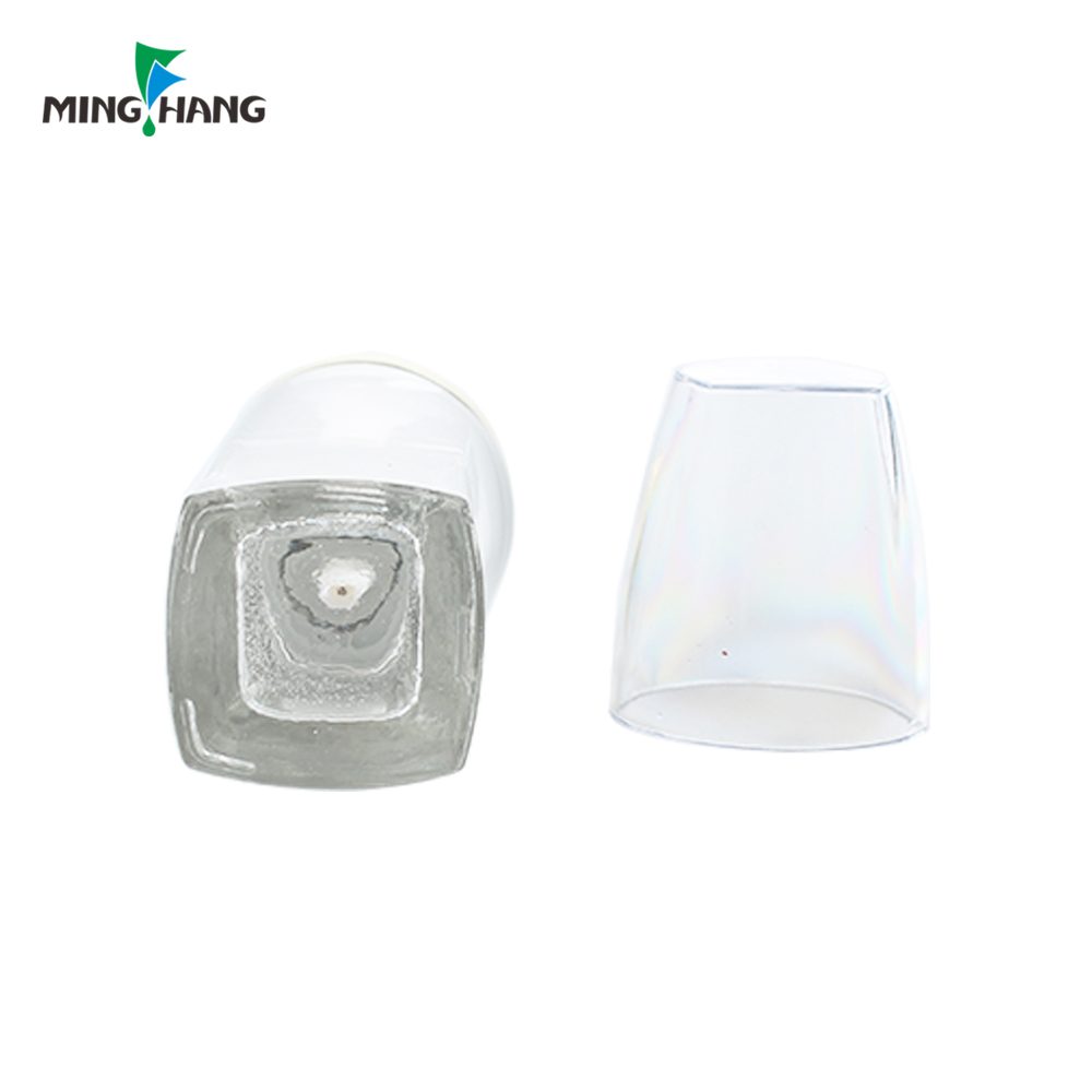 30ml lotion bottles square guangzhou recycled white glass cosmetic packaging with glod aluminum pump