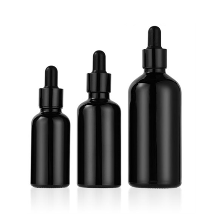 30ml matte black essential oil bottle wholesale matte black gin bottle 100ml matte black glass bottle with dropper