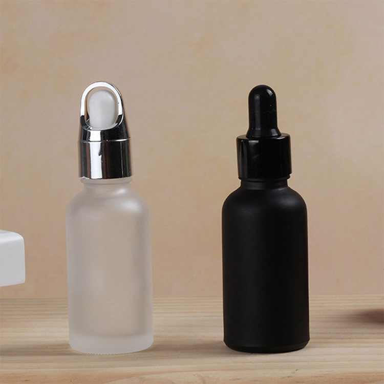 30ml matte black essential oil glass dropper Bottle for serum