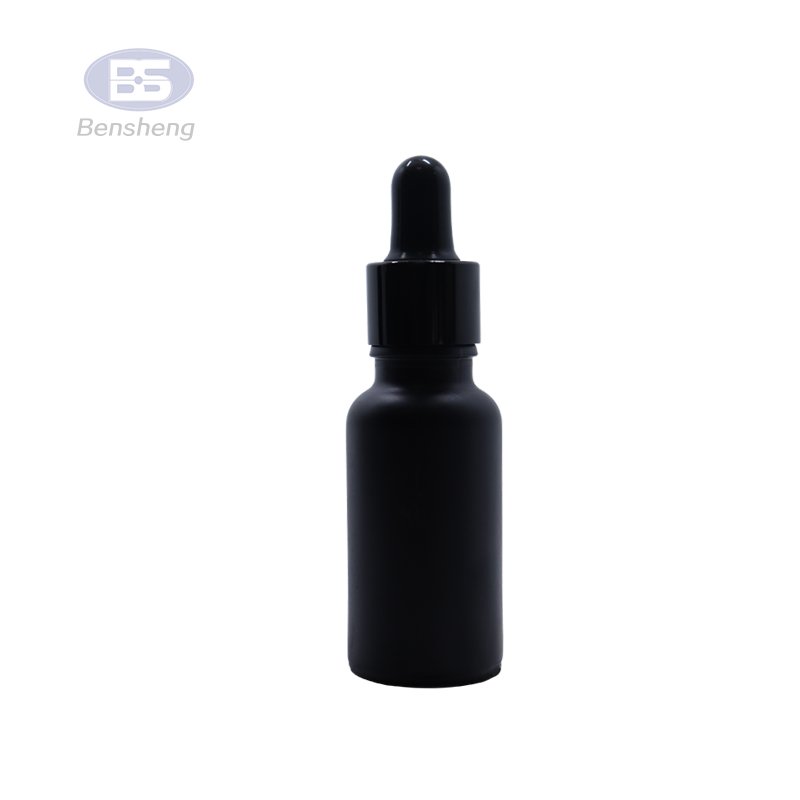 30ml matte frosted black glass dropper bottle essential oil bottles