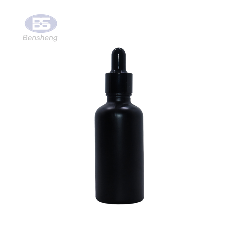 30ml matte frosted black glass dropper bottle essential oil bottles