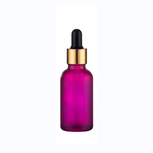 30ml matte frosted purple glass dropper bottle for skin care