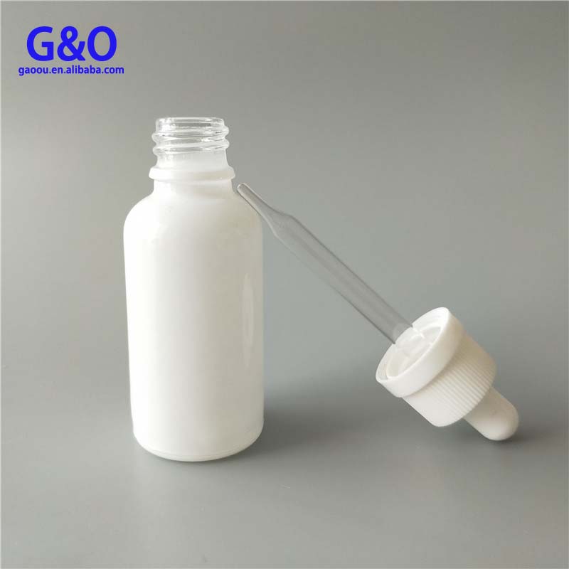 30ml matte/frosted white glass dropper bottle 30ml glass e liquid bottles