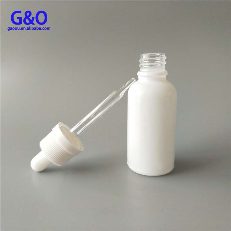 30ml matte/frosted white glass dropper bottle 30ml glass e liquid bottles