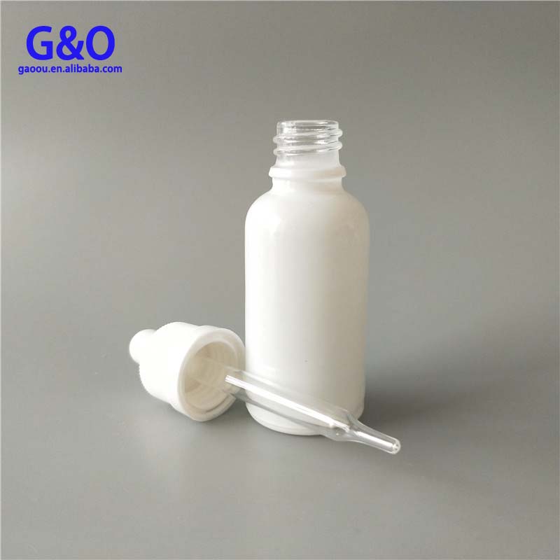 30ml matte/frosted white glass dropper bottle 30ml glass e liquid bottles
