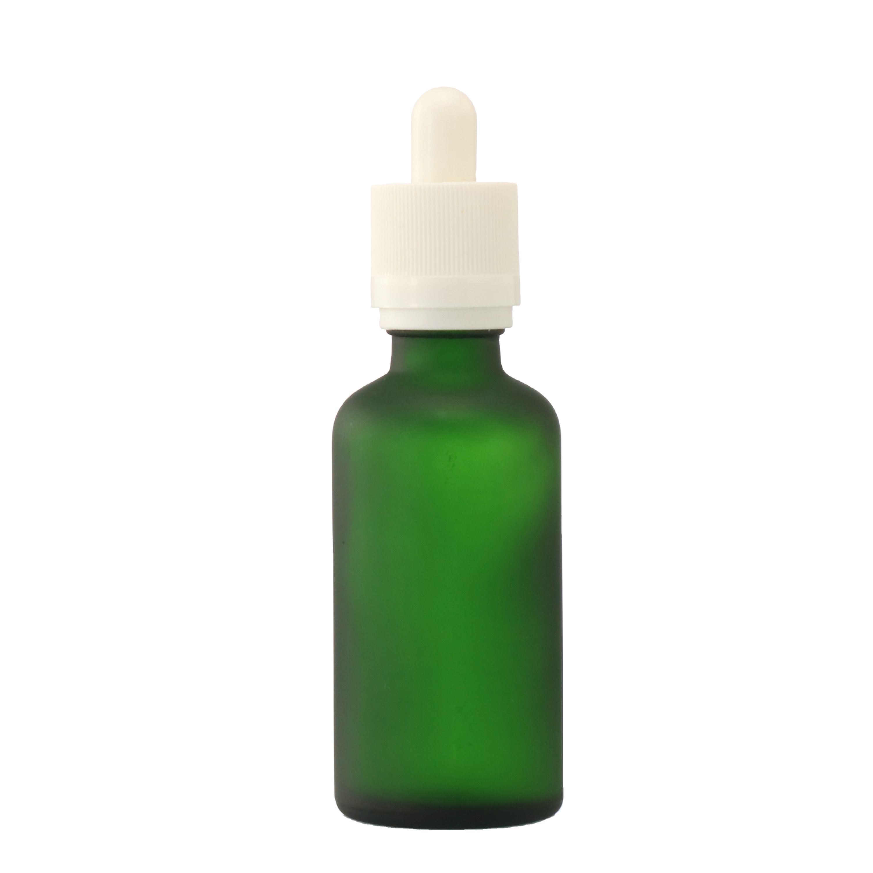 30ml matte glass dropper bottle with green dropper cap for cbd oil