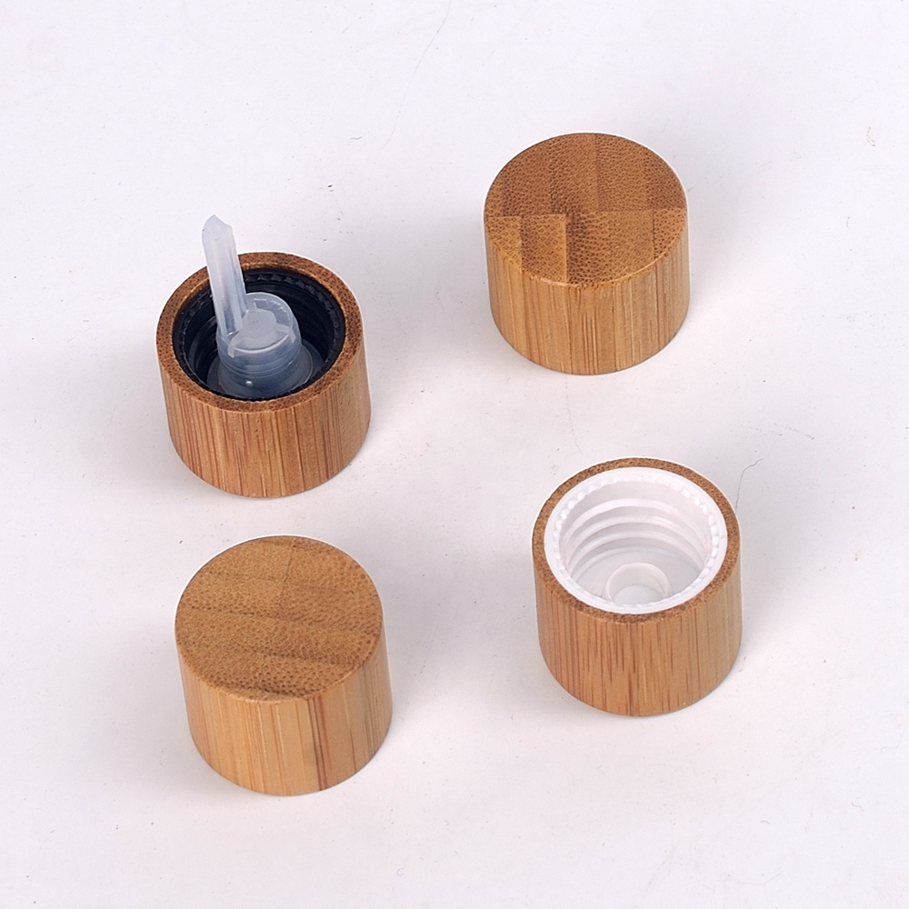30ml opal white color glass essential oil bottle 1 oz cosmetic white glass bottle 30 ml with 18mm bamboo wood screw cap for oil