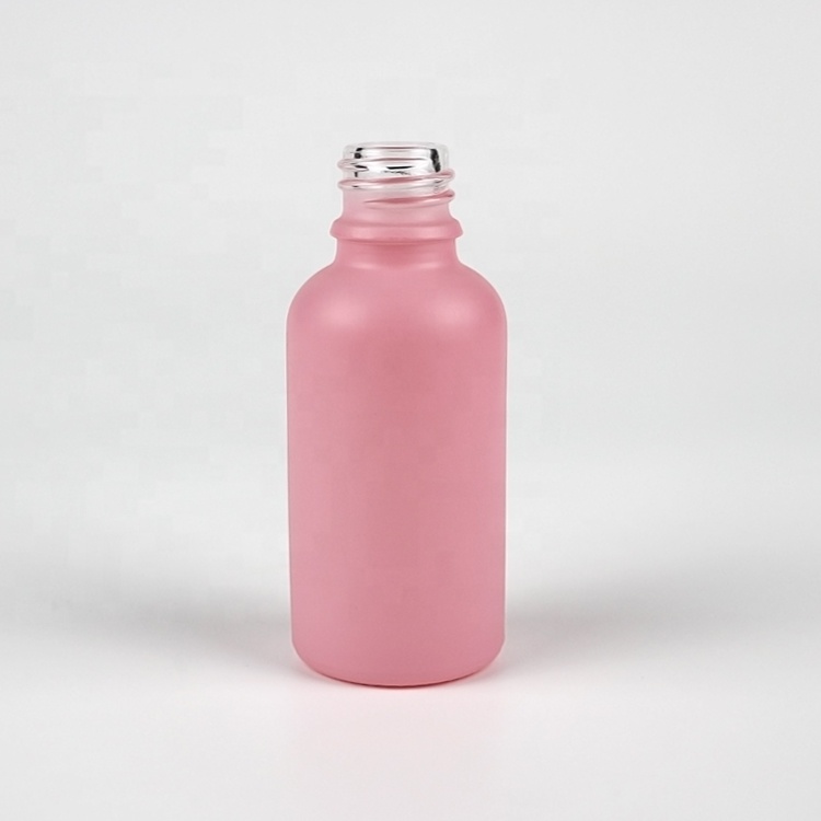 30ml pink glass essence oil bottle frosted glass dropper bottle cosmetic dropper bottle