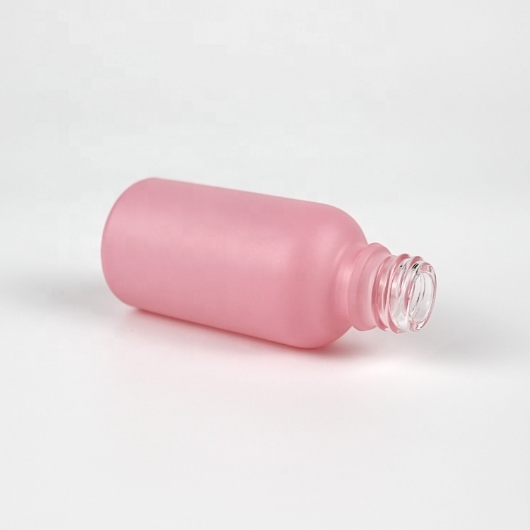 30ml pink glass essence oil bottle frosted glass dropper bottle cosmetic dropper bottle
