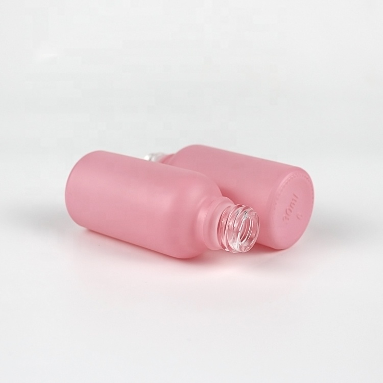 30ml pink glass essence oil bottle frosted glass dropper bottle cosmetic dropper bottle