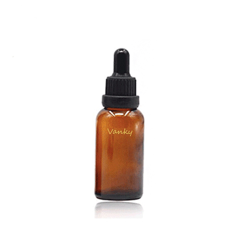 30ml push type dropper essential oil cosmetic glass bottle