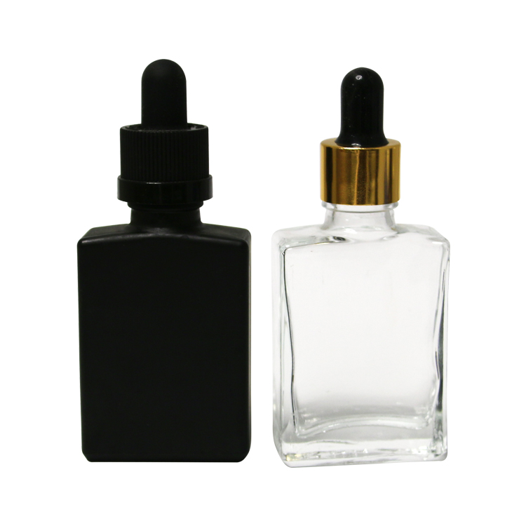 30ml rectangle flat square essential oil glass bottle