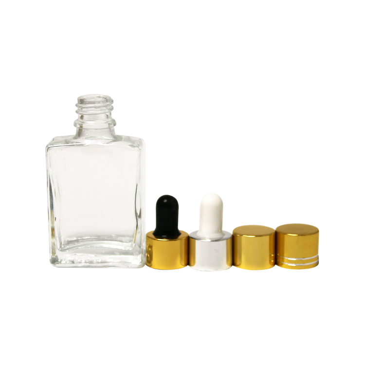 30ml rectangle flat square essential oil glass bottle