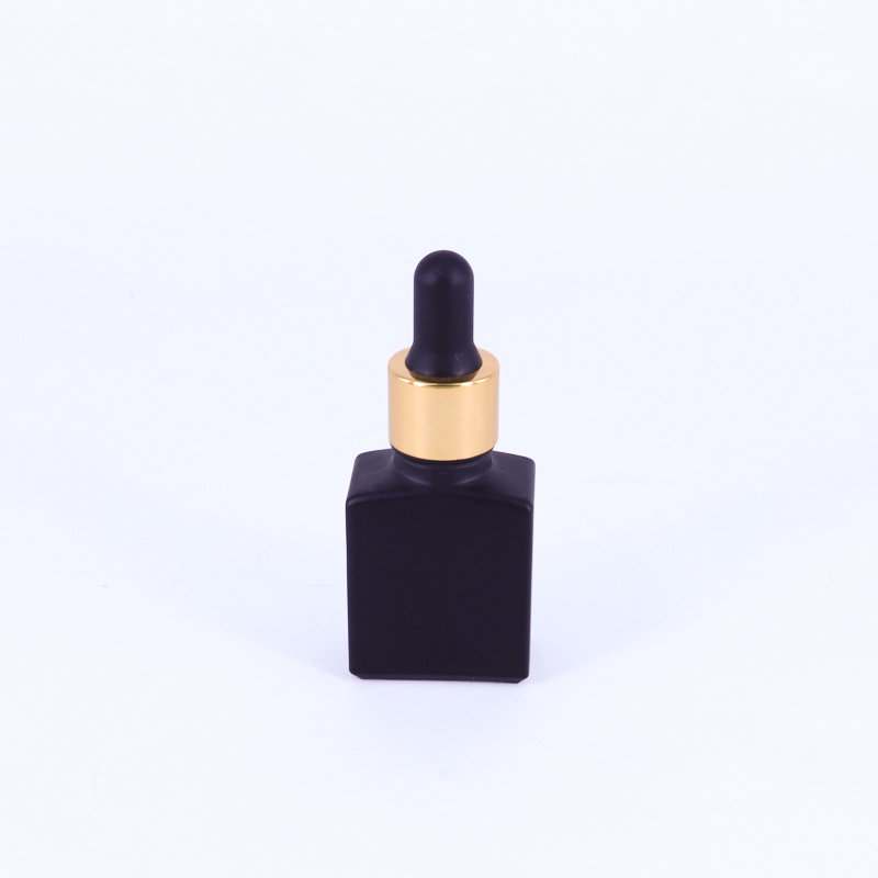 30ml rectangle glass dropper bottle frost black glass dropper bottles wholesale bamboo lid bottle