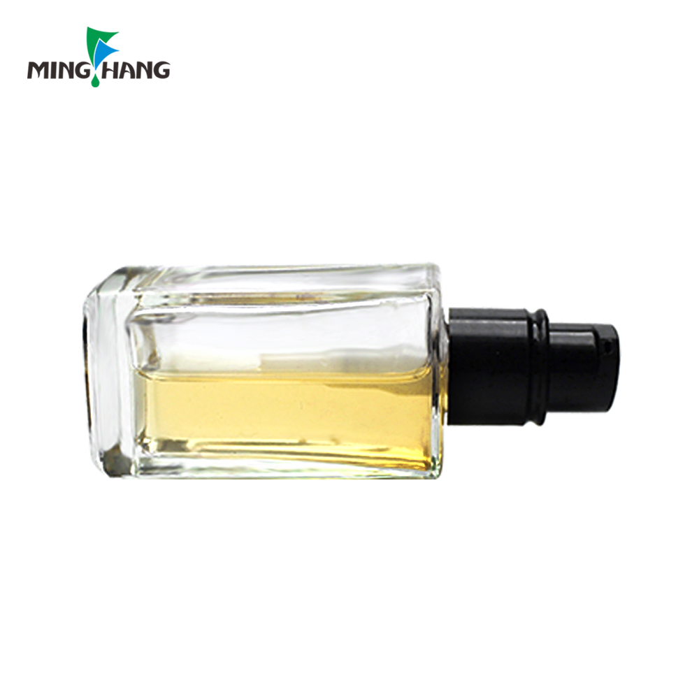 30ml square frosted liquid bottle foundation makeup liquid glass bottle with pump
