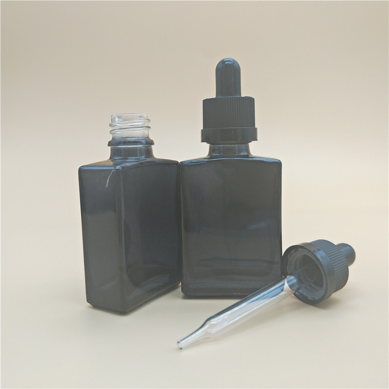 30ml square glass bottle dropper 1oz rectangle glass dropper bottle bear oil bottle