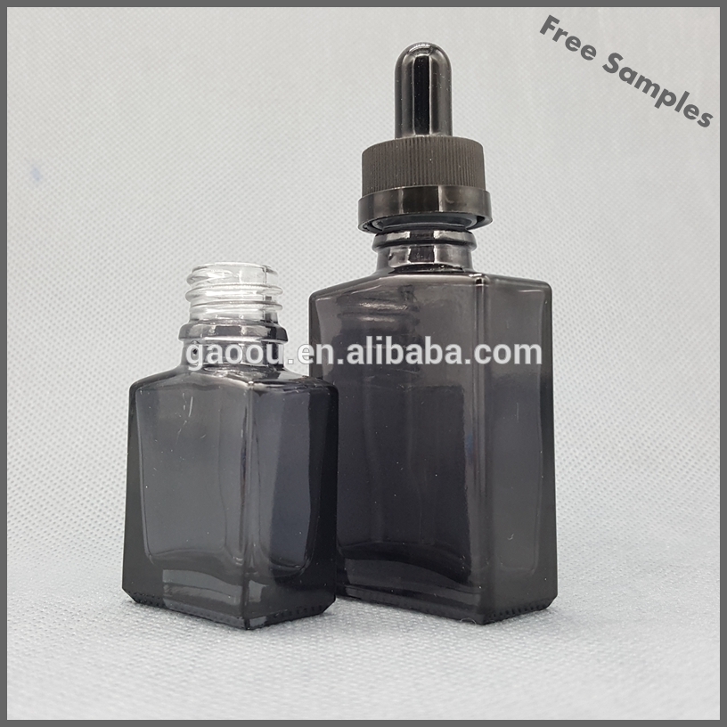 30ml square glass bottle dropper 1oz rectangle glass dropper bottle bear oil bottle