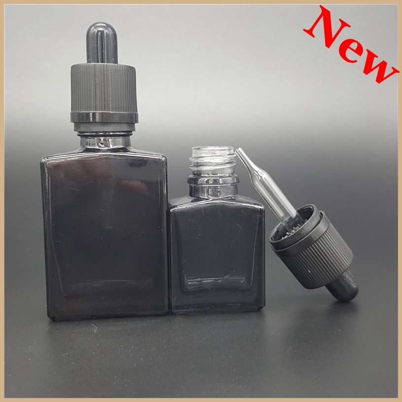 30ml square glass bottle dropper 1oz rectangle glass dropper bottle bear oil bottle