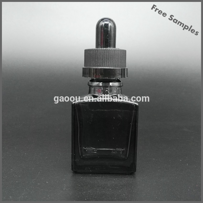 30ml square glass bottle dropper 1oz rectangle glass dropper bottle bear oil bottle