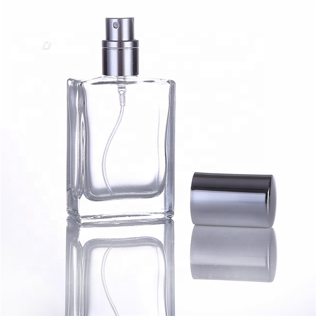 30ml square round shape empty glass pocket perfume bottle