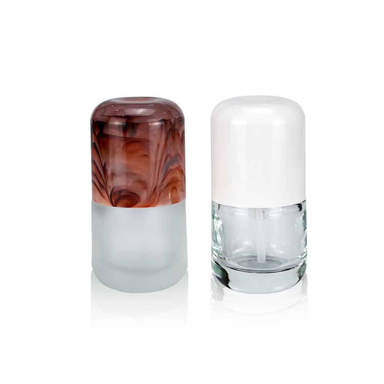 30ml transparent glass pump bottles with cap glass bottle for cosmetic packaging glass jars and bottles